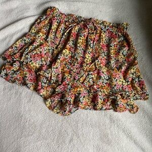 Floral Ruffle Skort